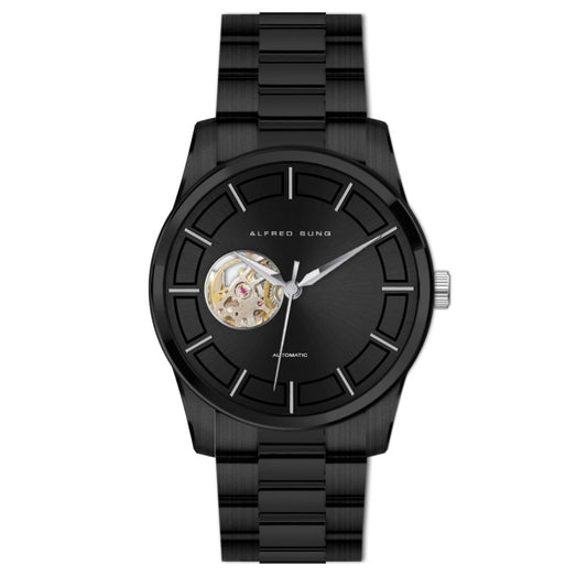 Alfred Sung Automatic Black Bracelet Men's watch