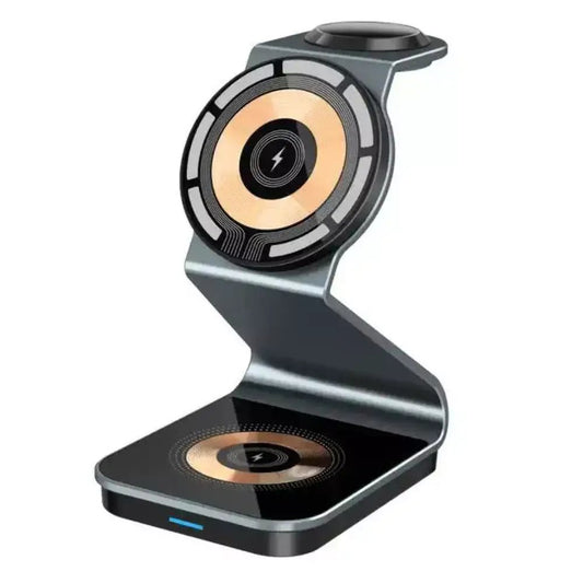 3 in 1 Transparent 15W Magnetic Wireless Charger Pad holder